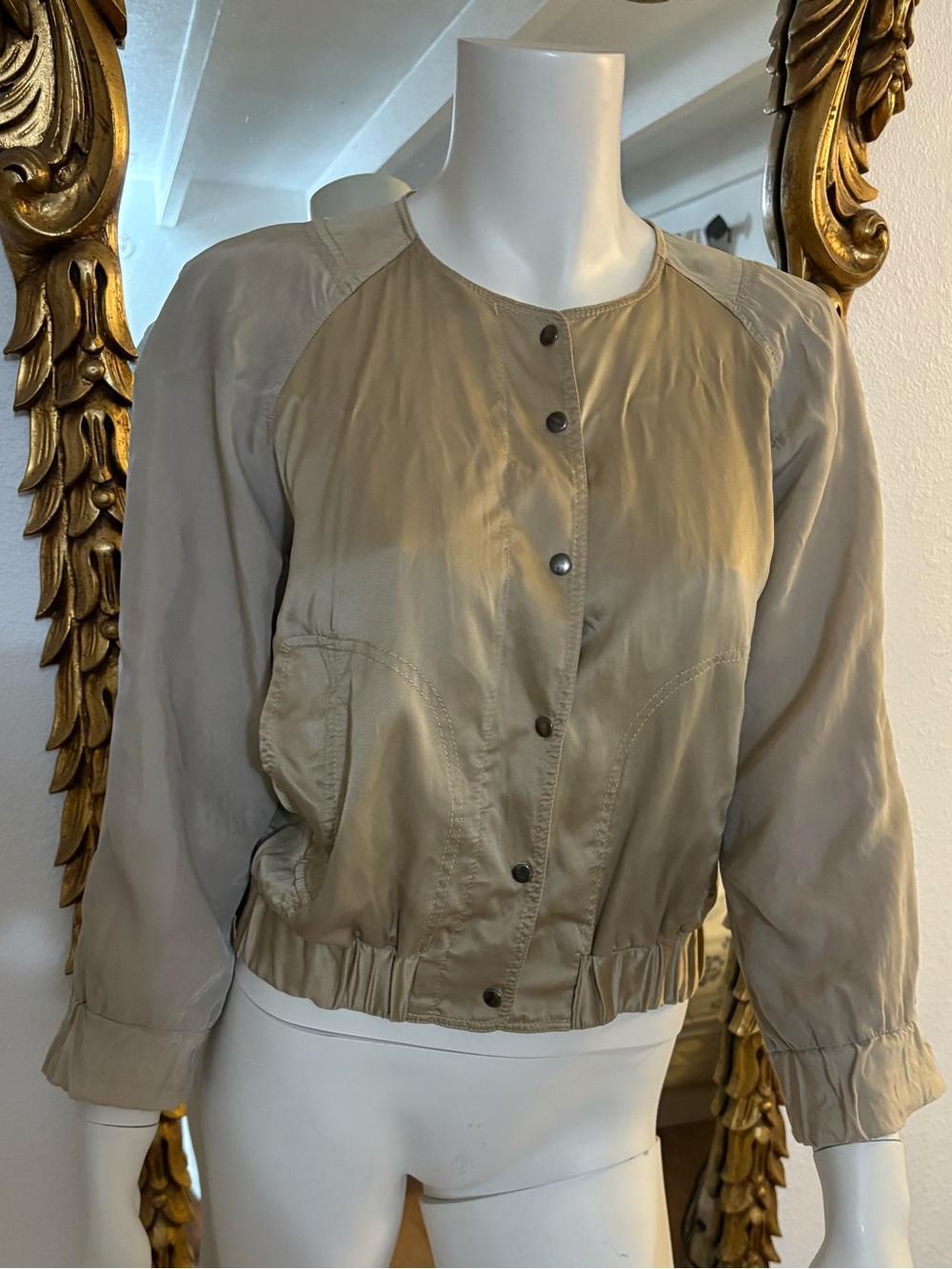Club Monaco Bomber Silk Jacket